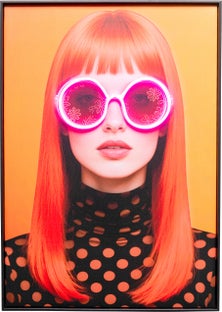 Bild Lady Sunglasses Pink LED 50x70cm – Grafik-1.