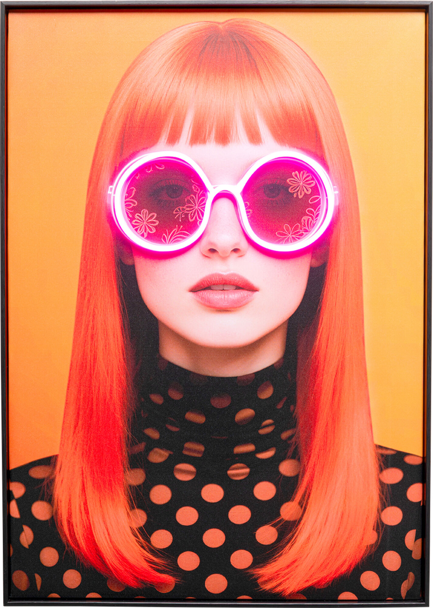 Bild Lady Sunglasses Pink LED 50x70cm – Grafik-1.