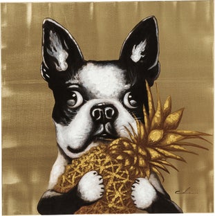 Bild Touched Dog with Pineapple 80x80cm – Grafik-1.