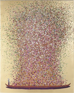 Bild Touched Flower Boat Gold Pink 120x160cm – Grafik-1.