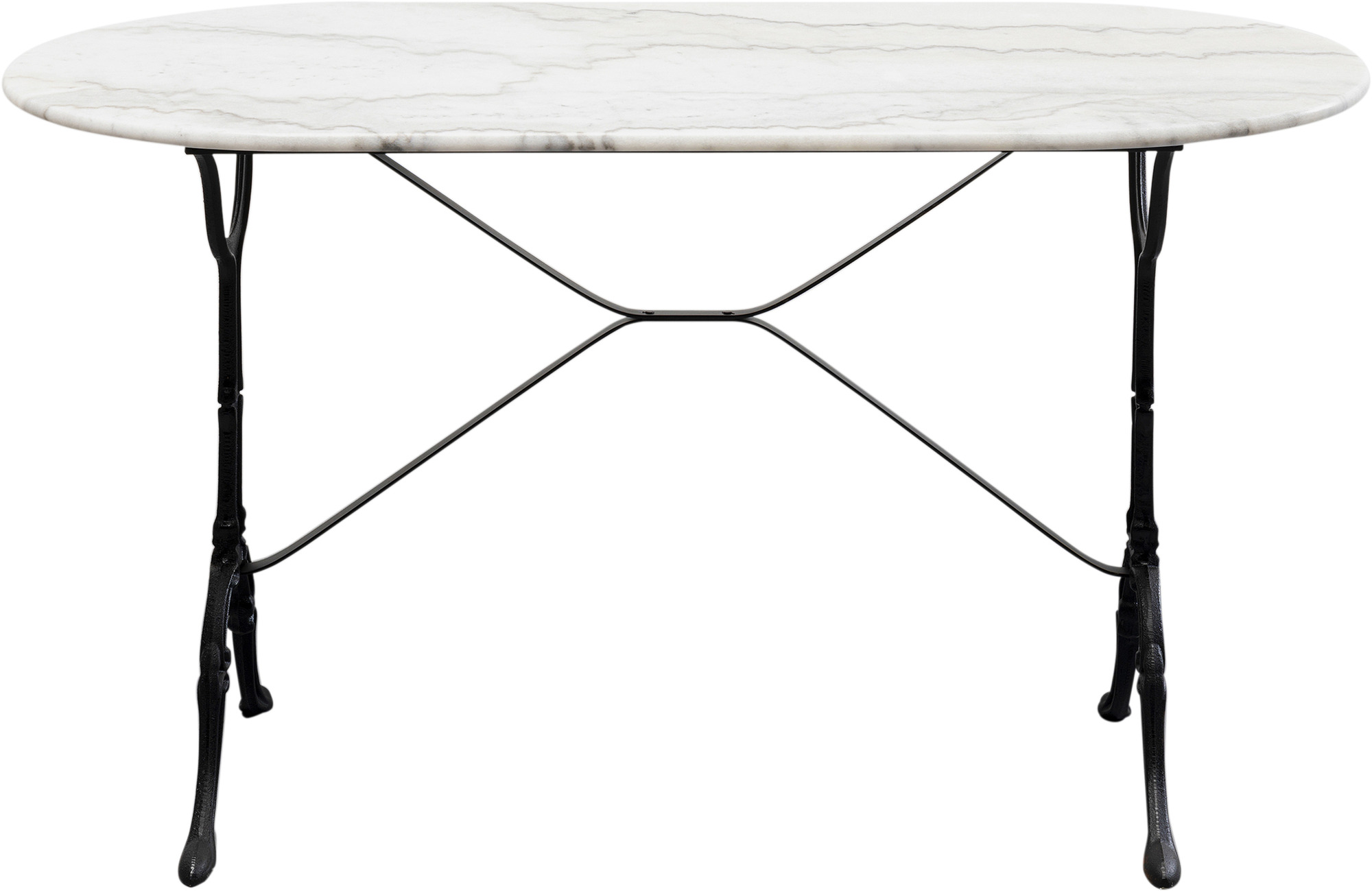 Bistrotisch Kaffeehaus Oval Weiß 120x60cm