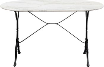 Bistrotisch Kaffeehaus Oval Weiß 120x60cm – Grafik-1.