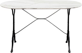 Produkt: Bistrotisch Kaffeehaus Oval Weiß 120x60cm.