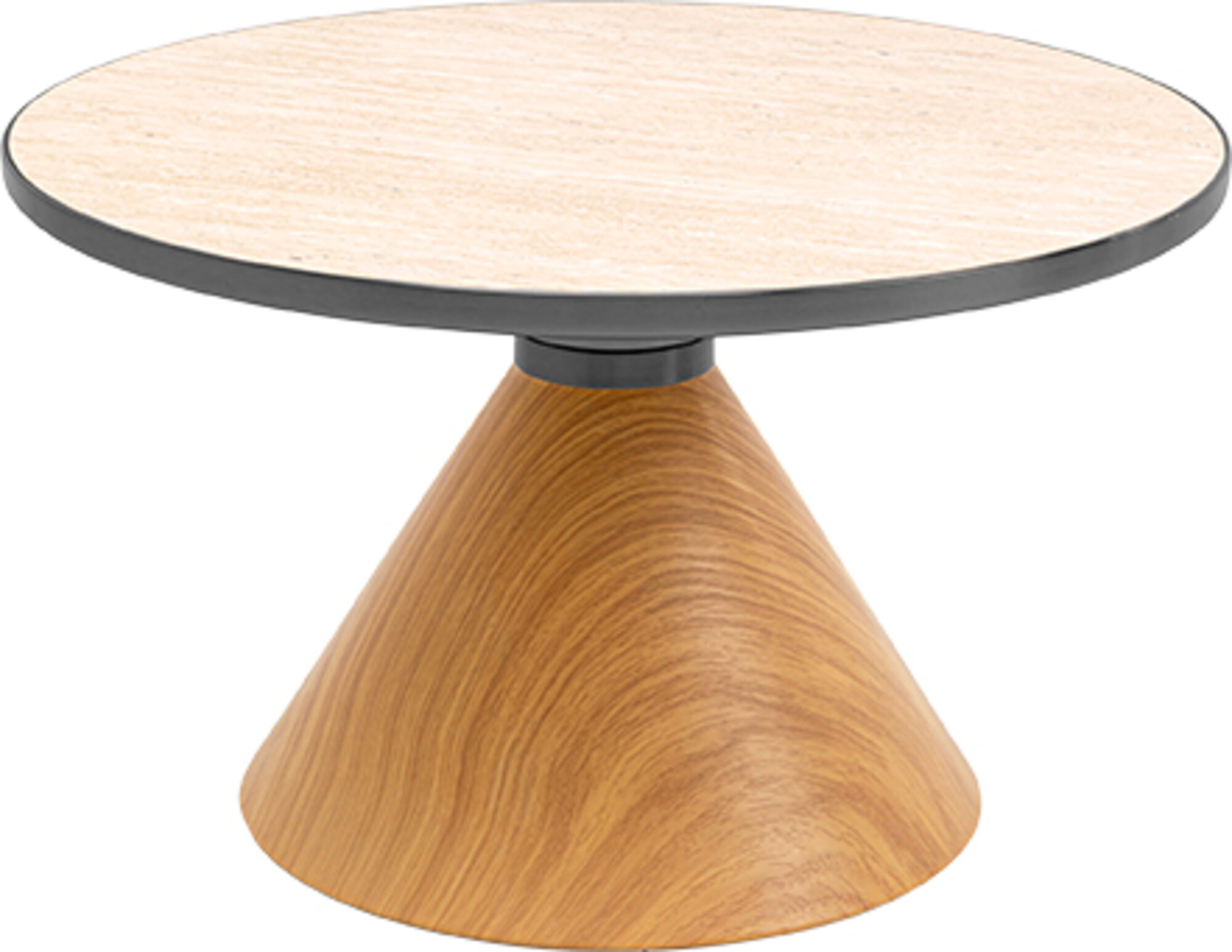 Couchtisch Cono Eiche Travertin Ø70cm – Grafik-1.