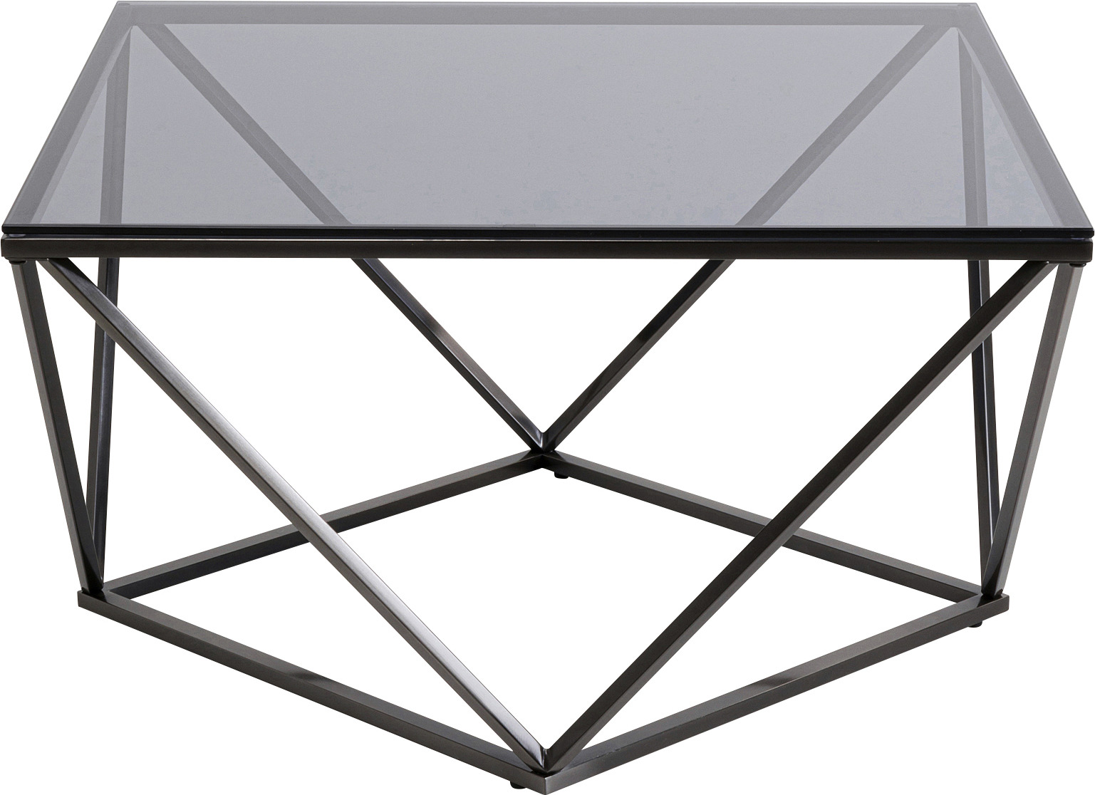 Couchtisch Cristallo Graphit 80x80cm