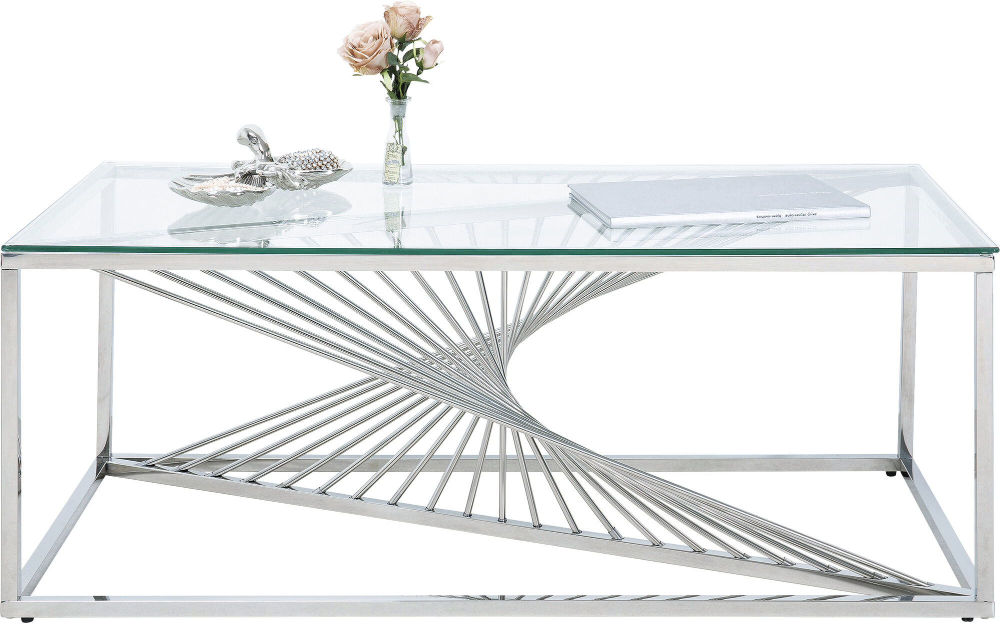 Couchtisch Laser Silber Klarglas 120x60cm – Grafik-1.