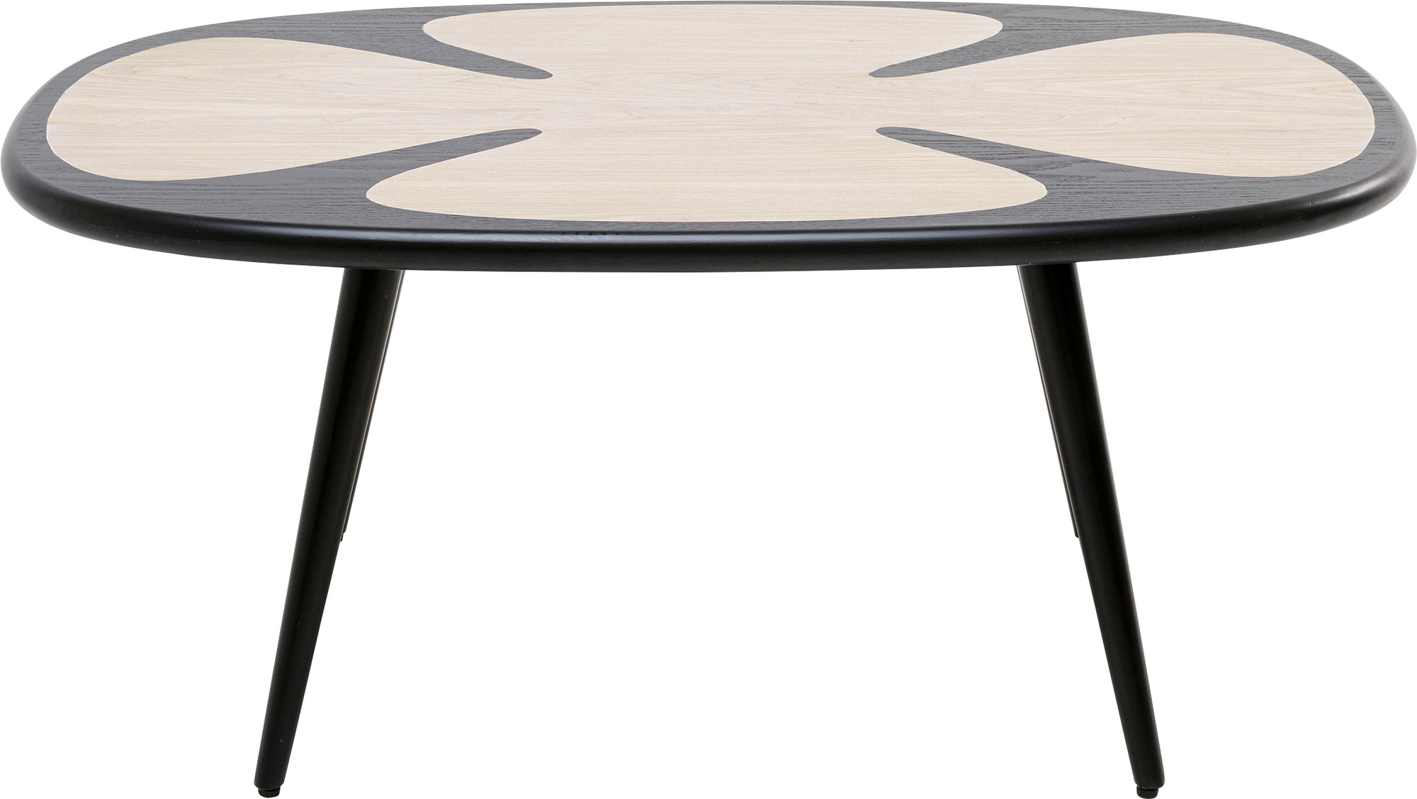 Couchtisch Petal Nature Schwarz 90x60cm