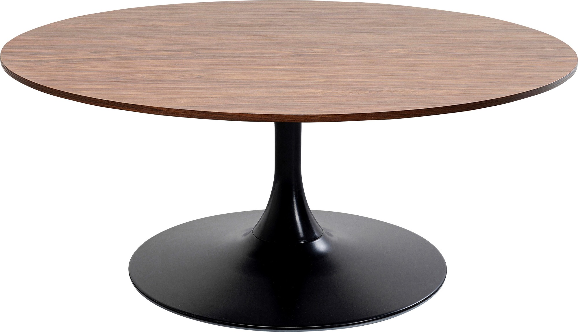 Couchtisch Schickeria Walnuss Schwarz Ø110cm