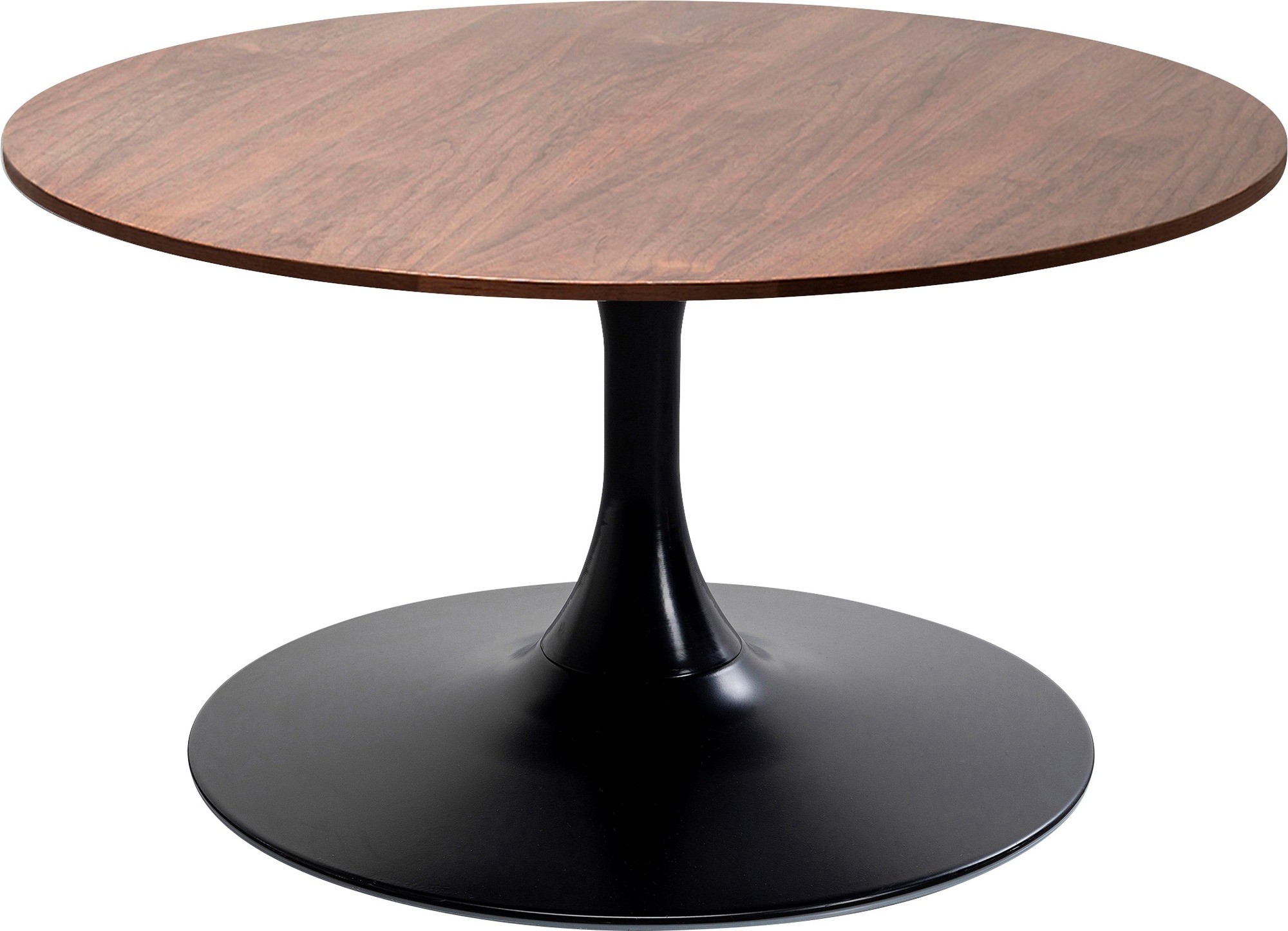 Couchtisch Schickeria Walnuss Schwarz Ø80cm
