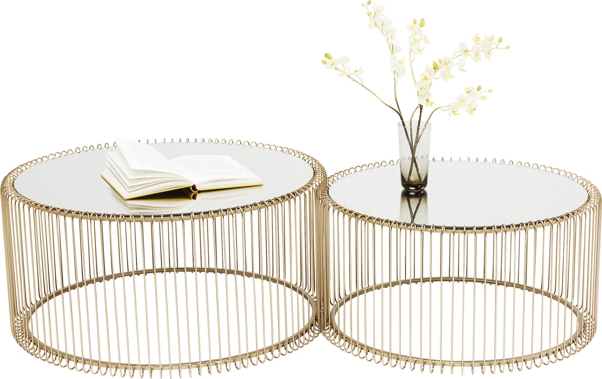 Produkt: Couchtisch Wire Brass (2/Set).