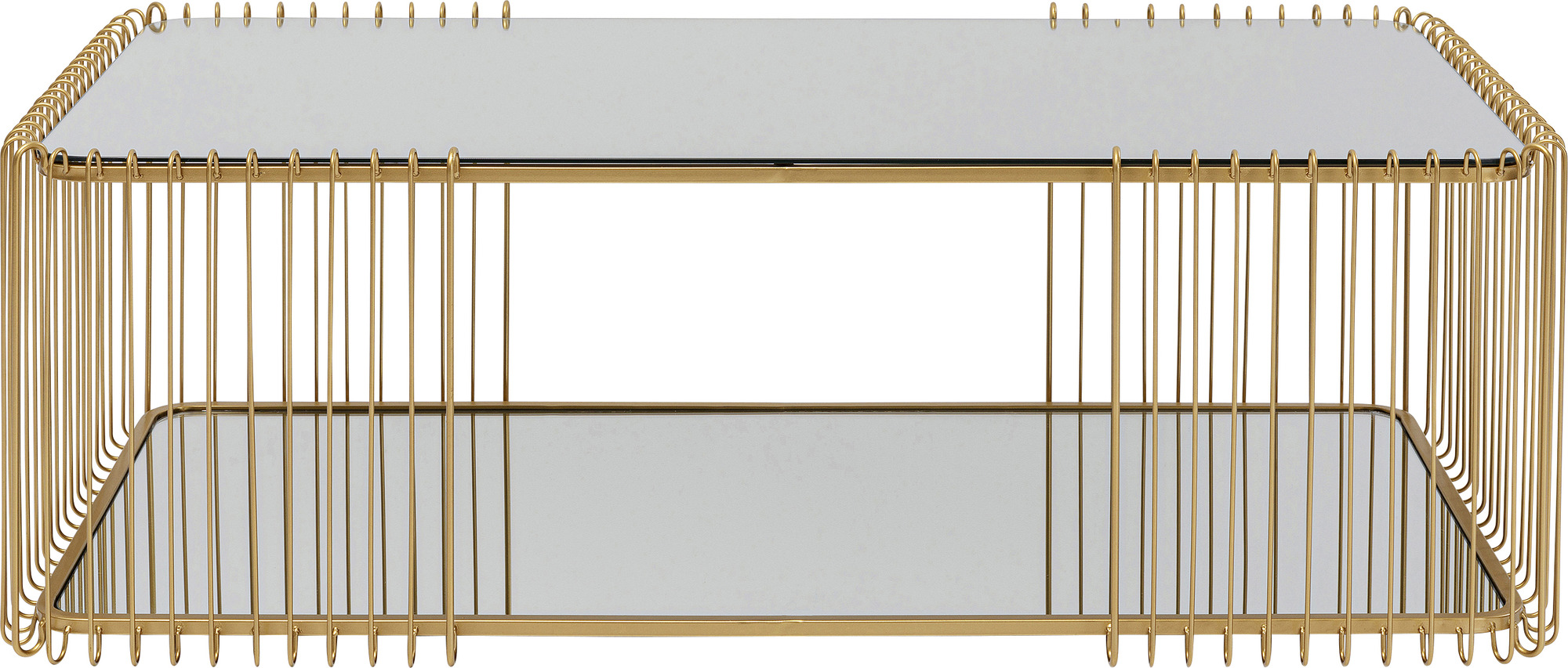 Couchtisch Wire Double Brass 120x60cm