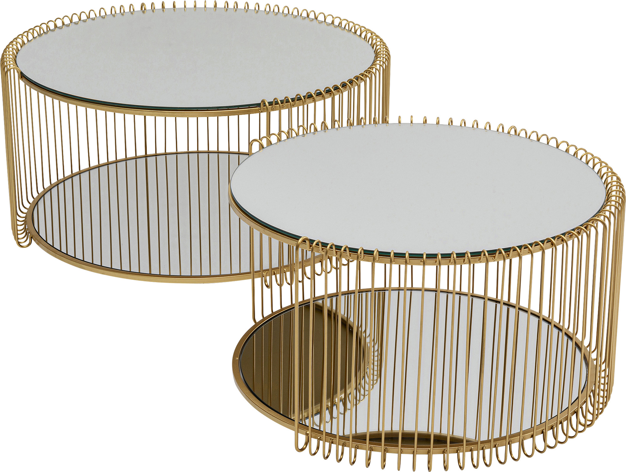 Couchtisch Wire Double Brass (2/Set)