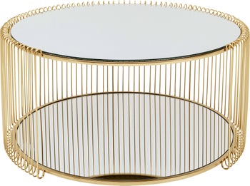Couchtisch Wire Double Brass Ø80cm – Grafik-1.