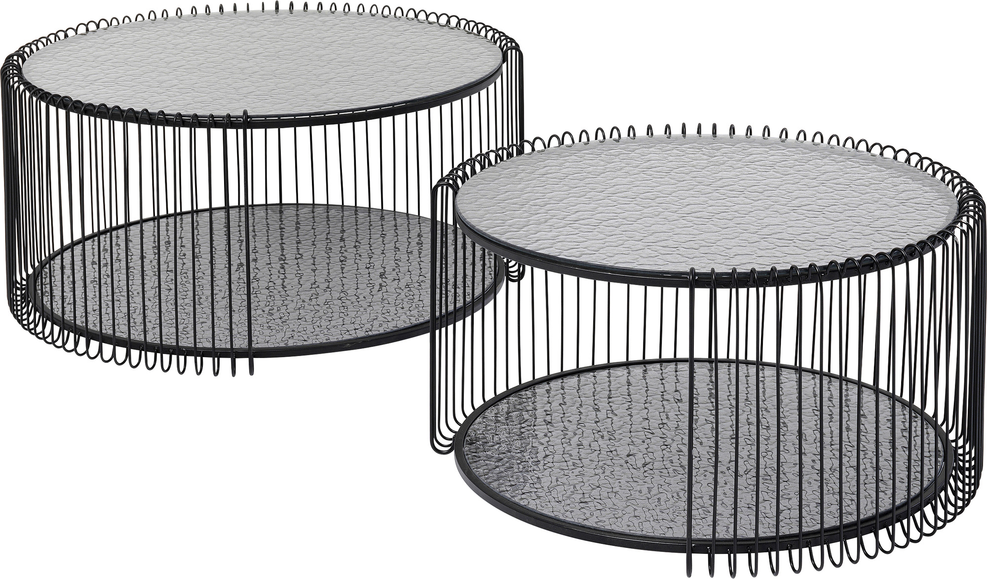 Couchtisch Wire Double Bubble Schwarz (2/Set)