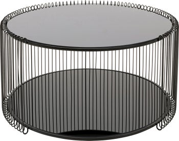 Couchtisch Wire Double Schwarz Ø80cm – Grafik-1.