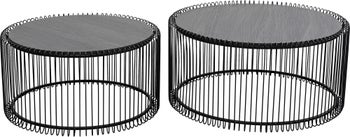 Couchtisch Wire Schwarz Wood (2/Set) – Grafik-1.