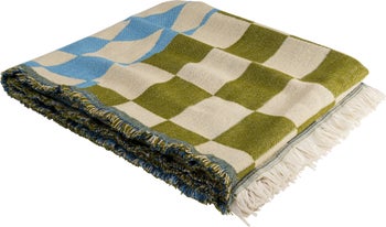 Decke Checker Blau Grün 170x130cm – Grafik-1.