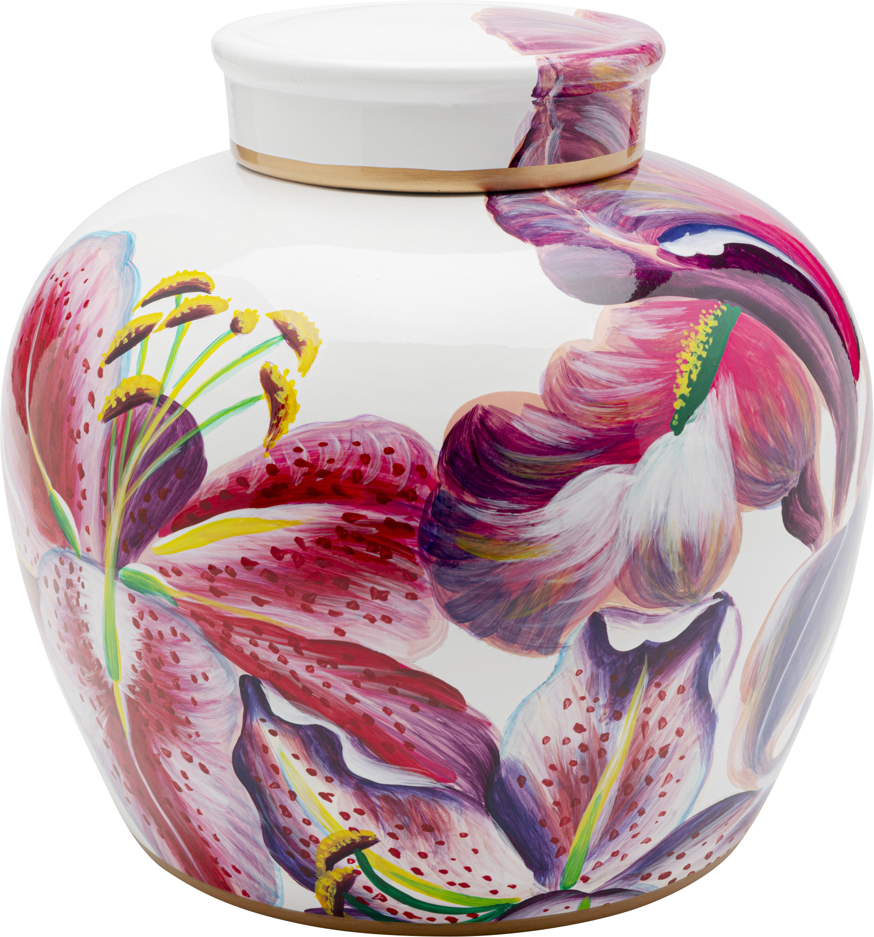 Deko Dose Lillies Pink Ø27cm