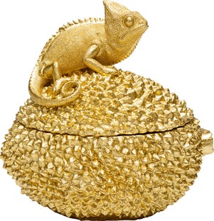 Deko Dose Lizard Gold 20cm – Grafik-1.