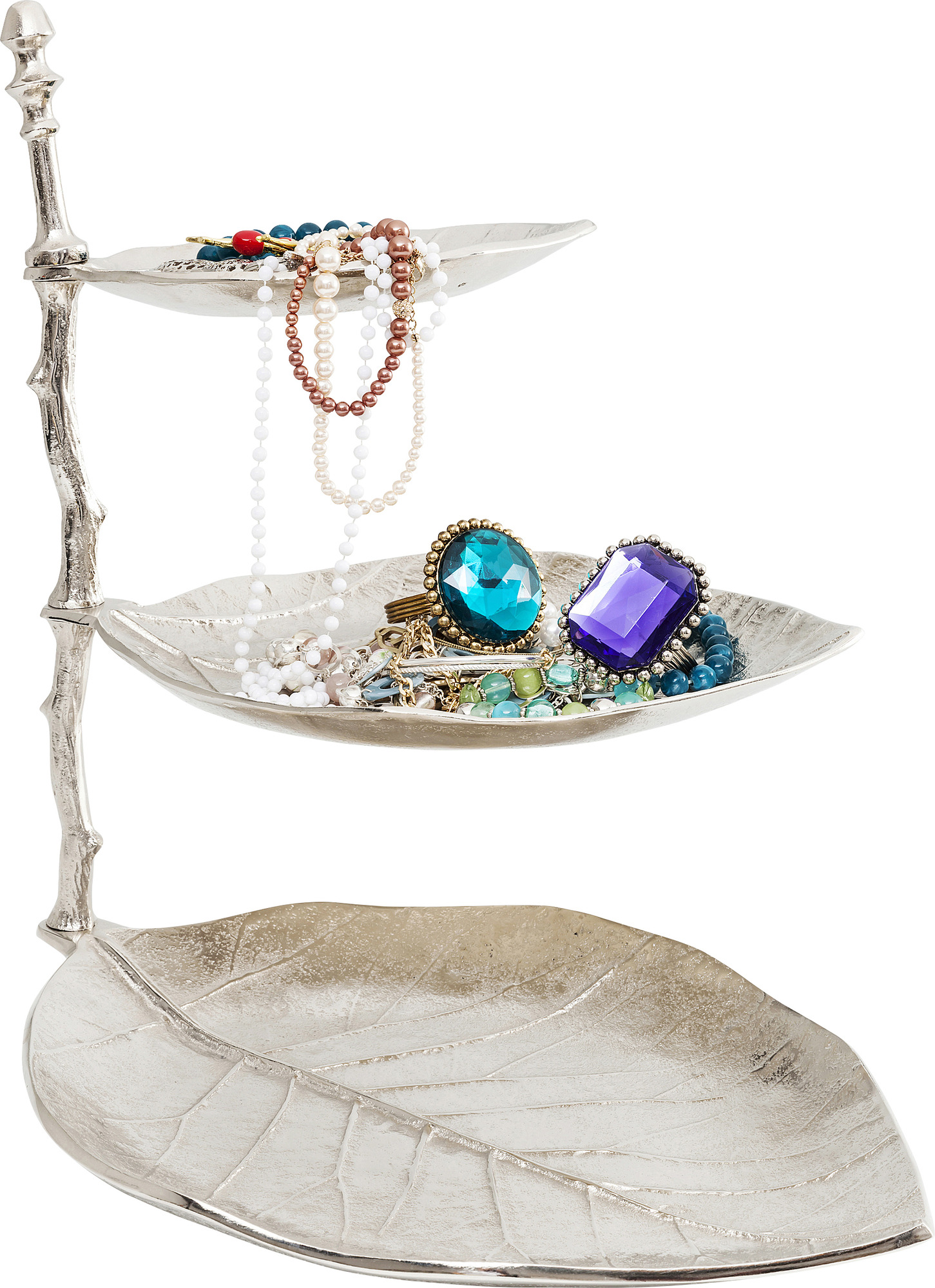 Deko Etagere Leaf Silber