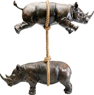 Deko Figur Artistic Rhino 46cm – Grafik-1.