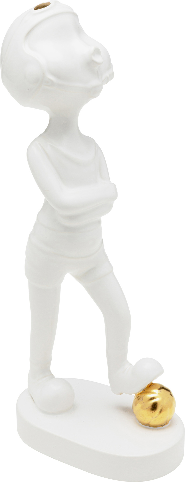 Deko Figur Ball Girl Weiß 29cm
