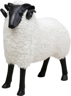 Deko Figur Bathilde Ram Weiß 78cm – Grafik-1.