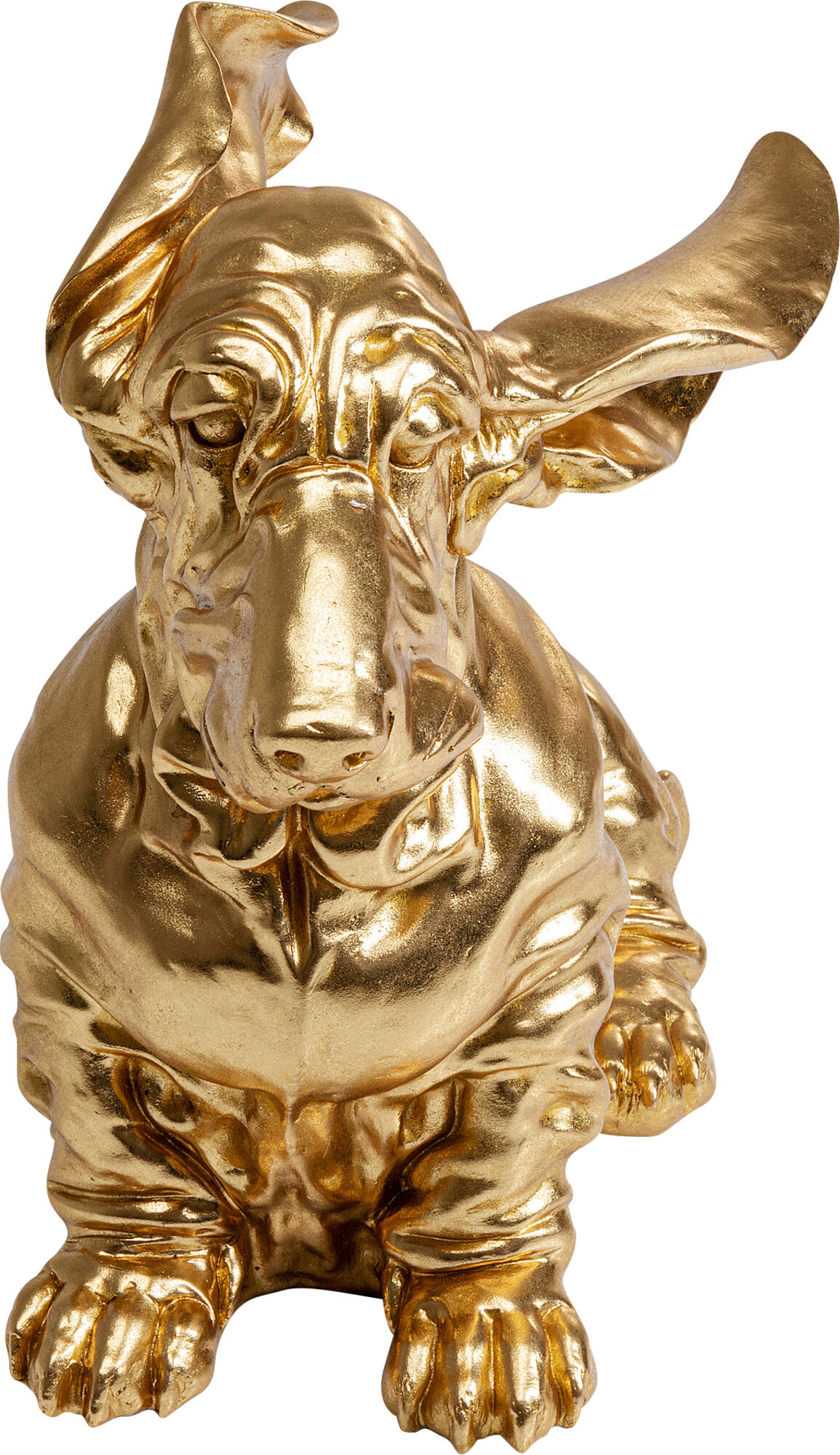 Kare Design Deko-Figur Bunny – Goldener Hase Aus Aluminium, Handgearbeitet, 37x17x13 Cm, Unikat Für Wohnzimmer & Regal