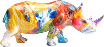 Deko Figur Colored Rhino 17cm – Grafik-1.
