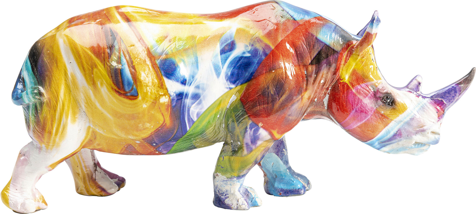 Deko Figur Colored Rhino 17cm – Grafik-1.