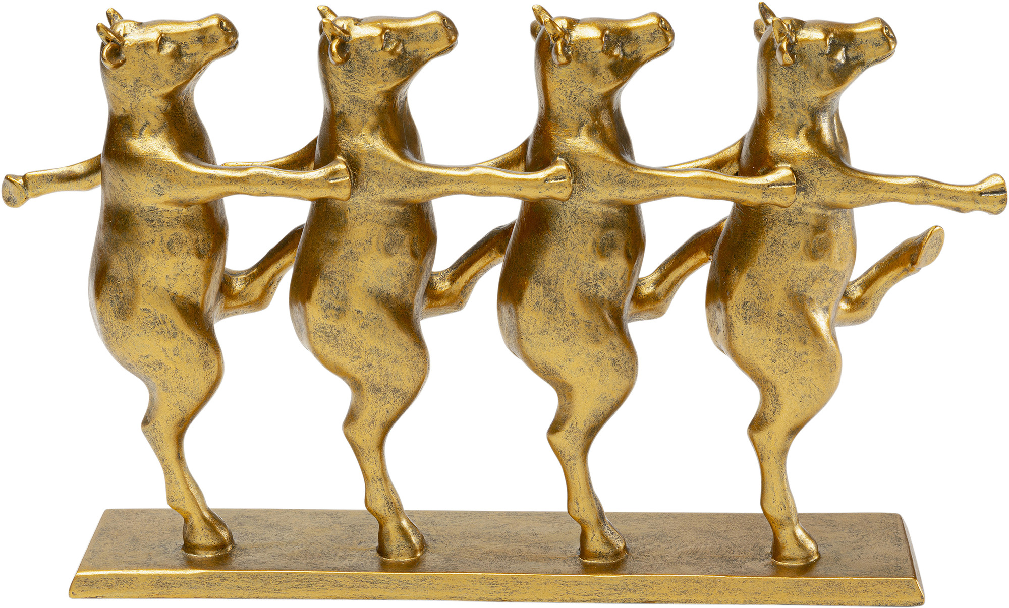 Deko Figur Dancing Cows Gold 40cm