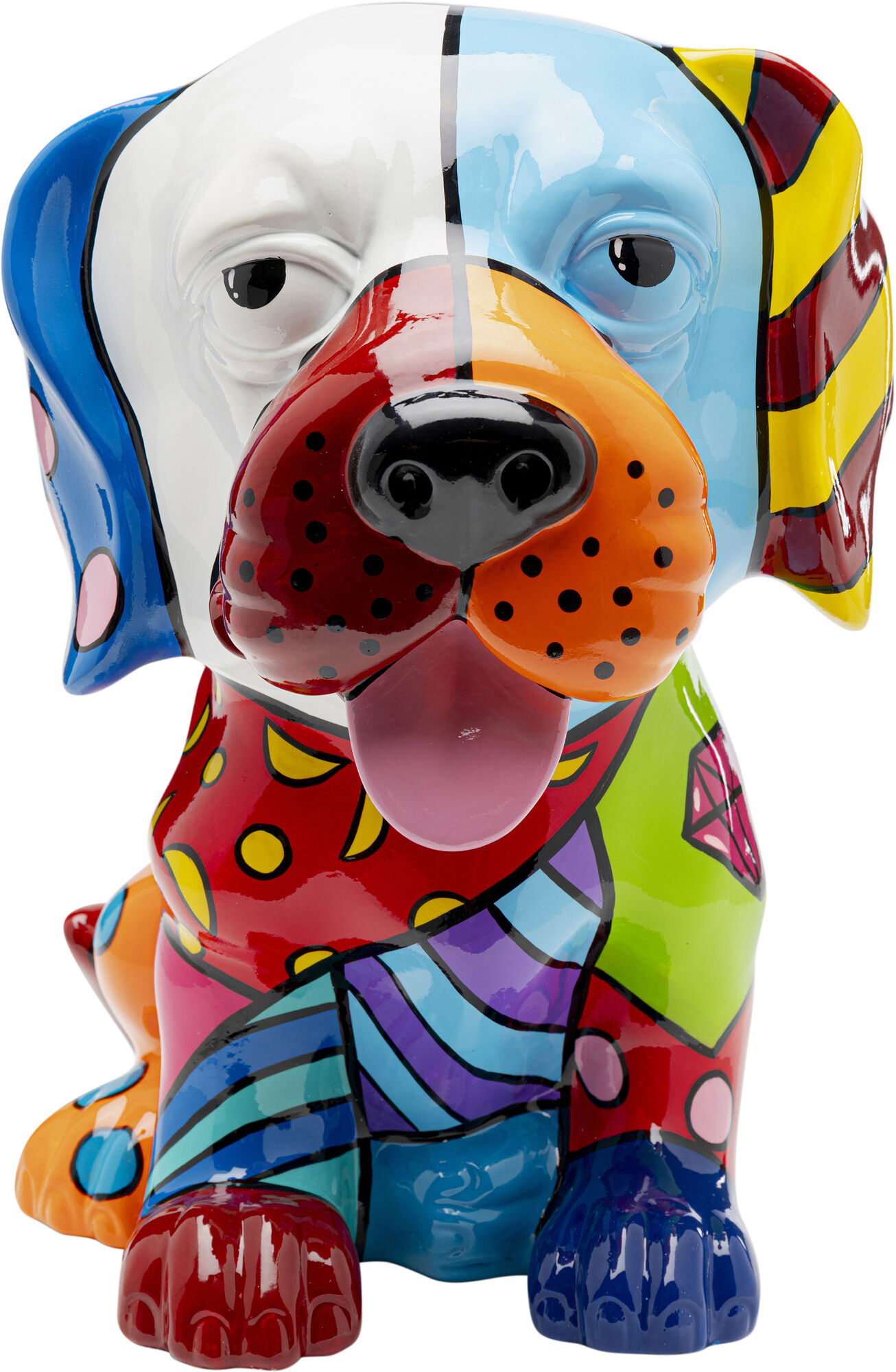 Deko Figur Dog Patchwork 35cm – Grafik-1.