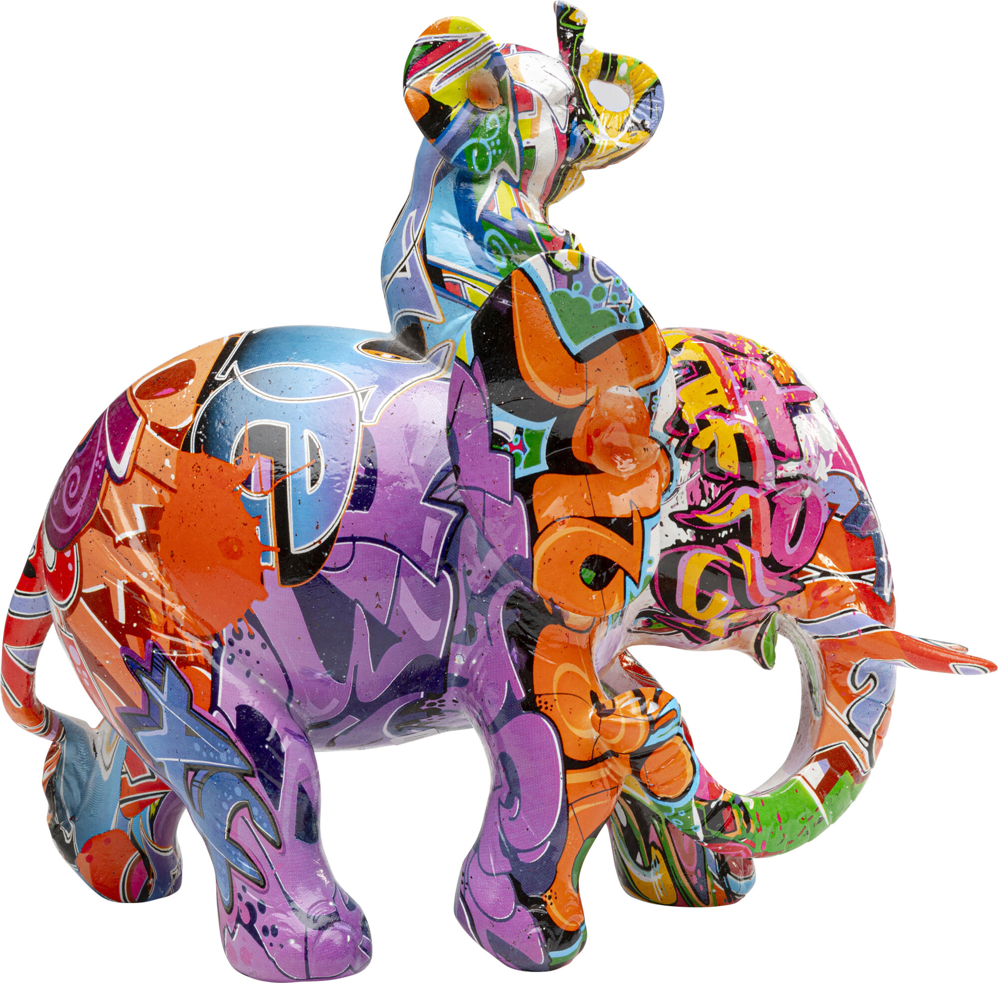 Deko Figur Elefant Dumbo Uno Graffiti – Grafik-1.
