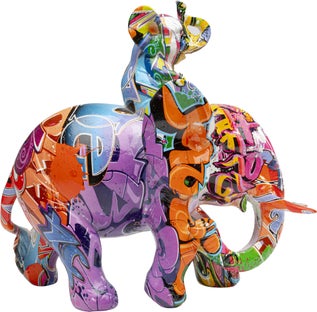 Deko Figur Elefant Dumbo Uno Graffiti – Grafik-1.