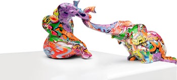 Deko Figur Elefant Zirkus Graffiti (2/Set) – Grafik-1.