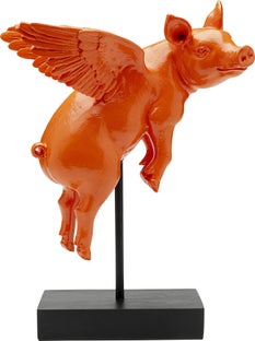 Deko Figur Flying Pig Orange 29cm – Grafik-1.