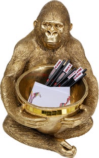 Deko Figur Gorilla Holding Bowl Gold 41cm – Grafik-1.