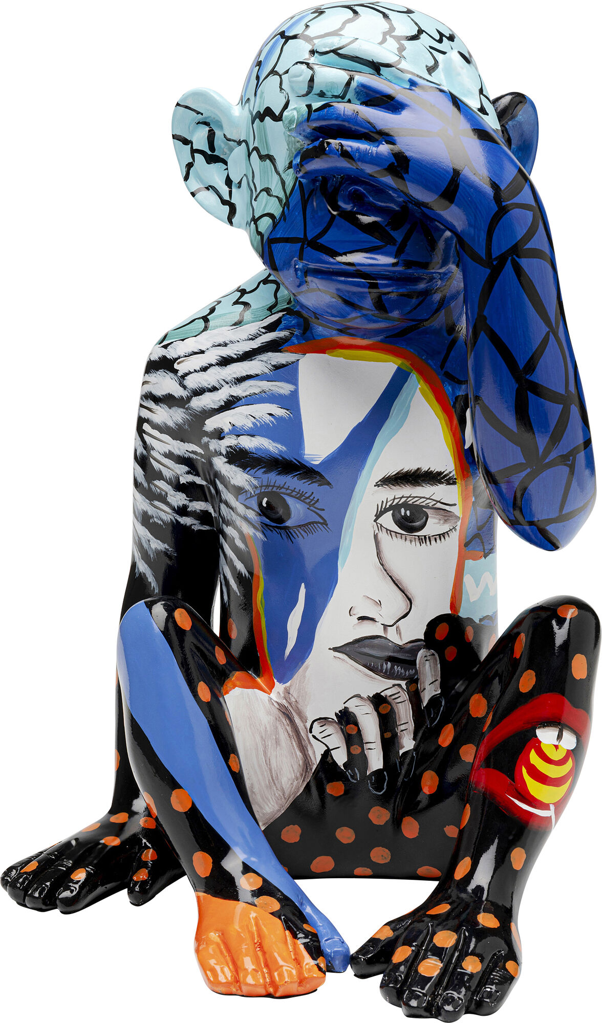 Deko Figur Graffiti Monkey Blau 39cm – Grafik-1.