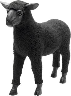 Deko Figur Happy Sheep Wool Schwarz 37cm – Grafik-1.