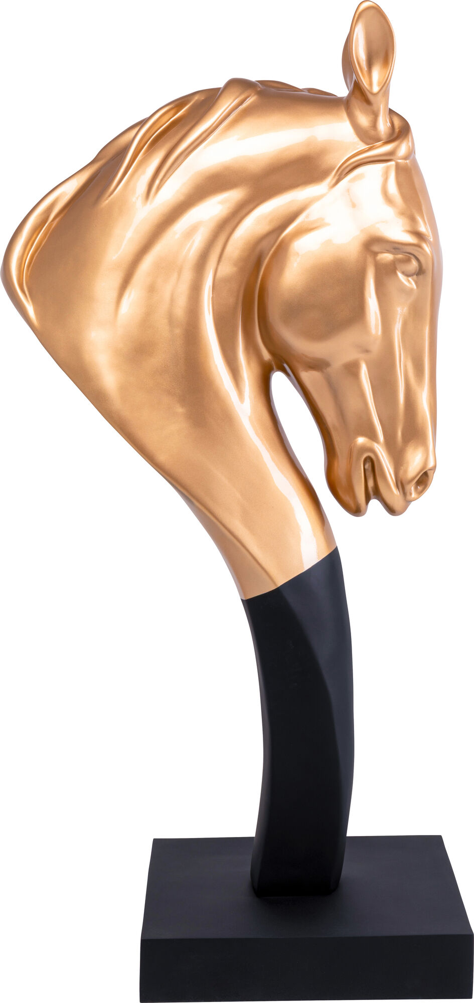 Deko Figur Horse Head Gold 180cm