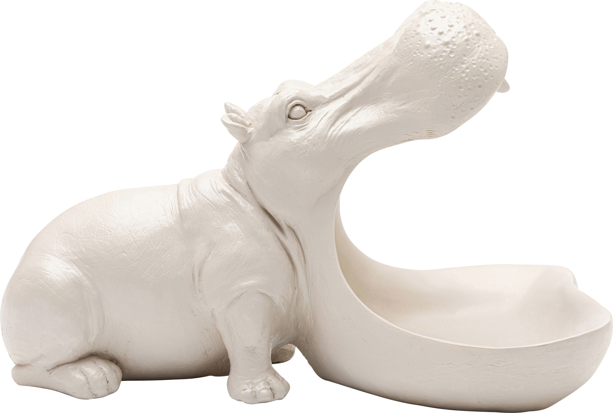 Deko Figur Hungry Hippo 17cm Greige