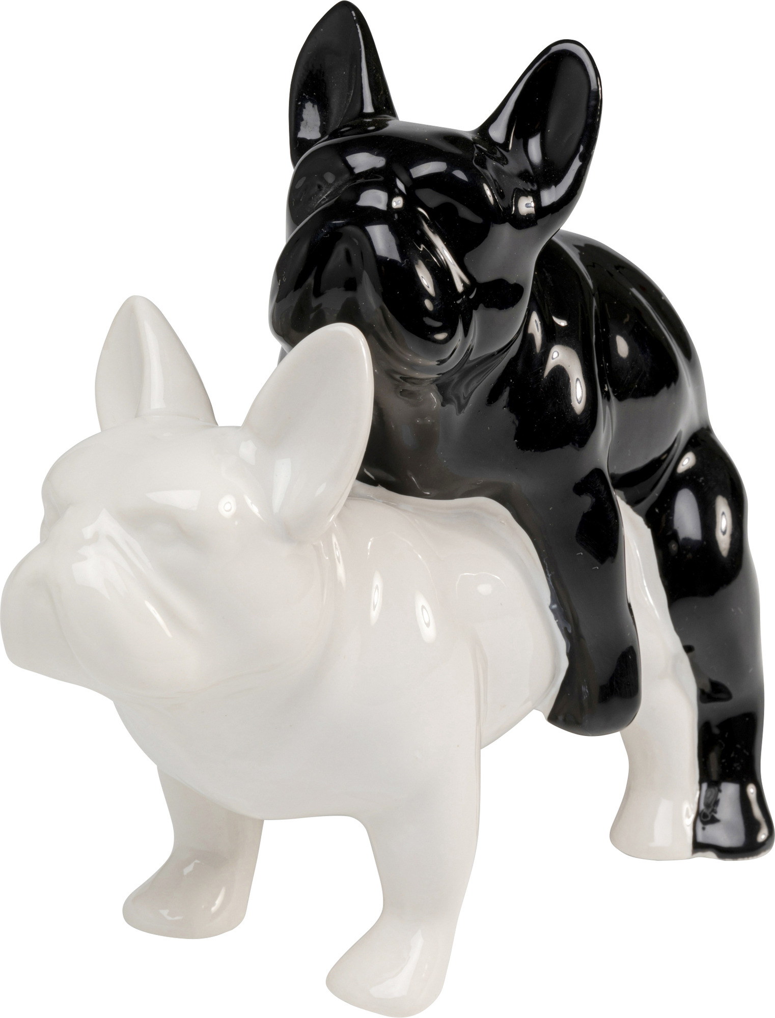 Deko Figur Love Dogs Schwarz
