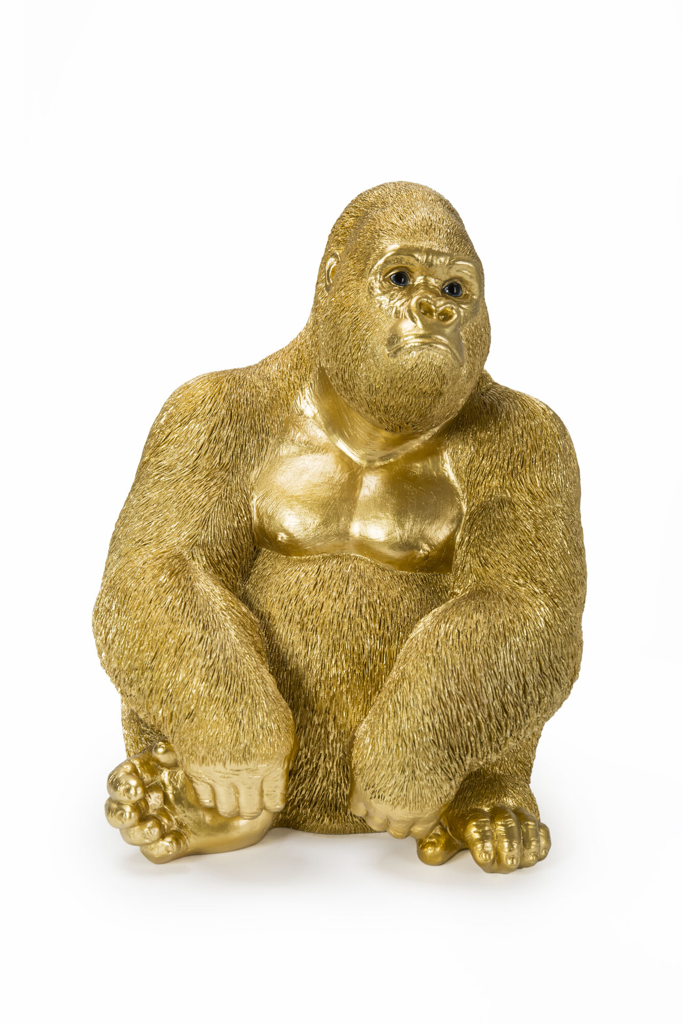 Deko Figur Monkey Gorilla Side Medium Gold 39cm – Grafik-1.