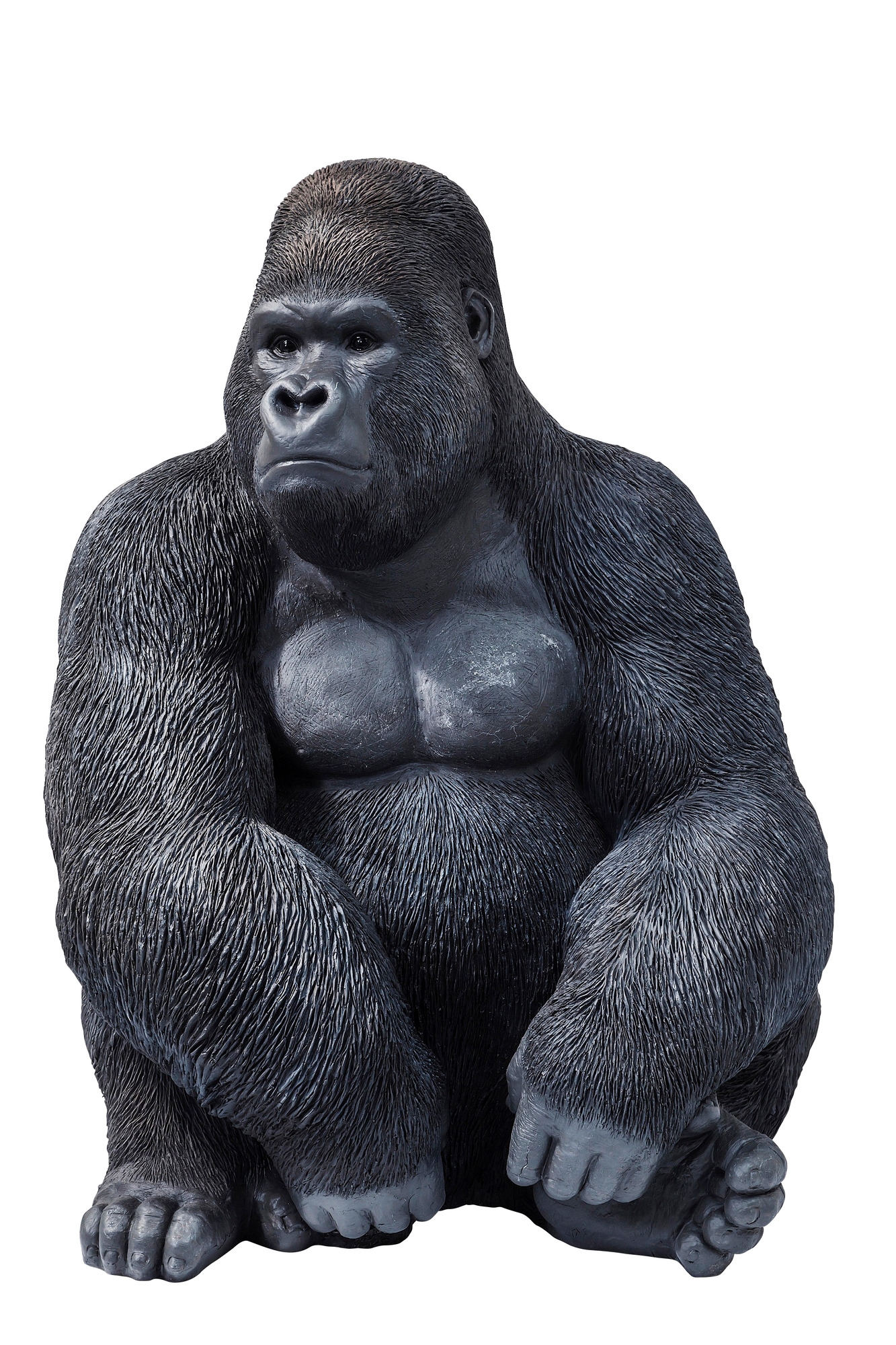 Deko Figur Monkey Gorilla Side XL Schwarz 76cm