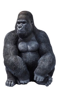 Deko Figur Monkey Gorilla Side XL Schwarz 76cm - Einzelstück – Grafik-1.