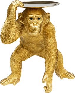 Deko Figur Butler Playing Chimp Gold 52cm – Grafik-1.