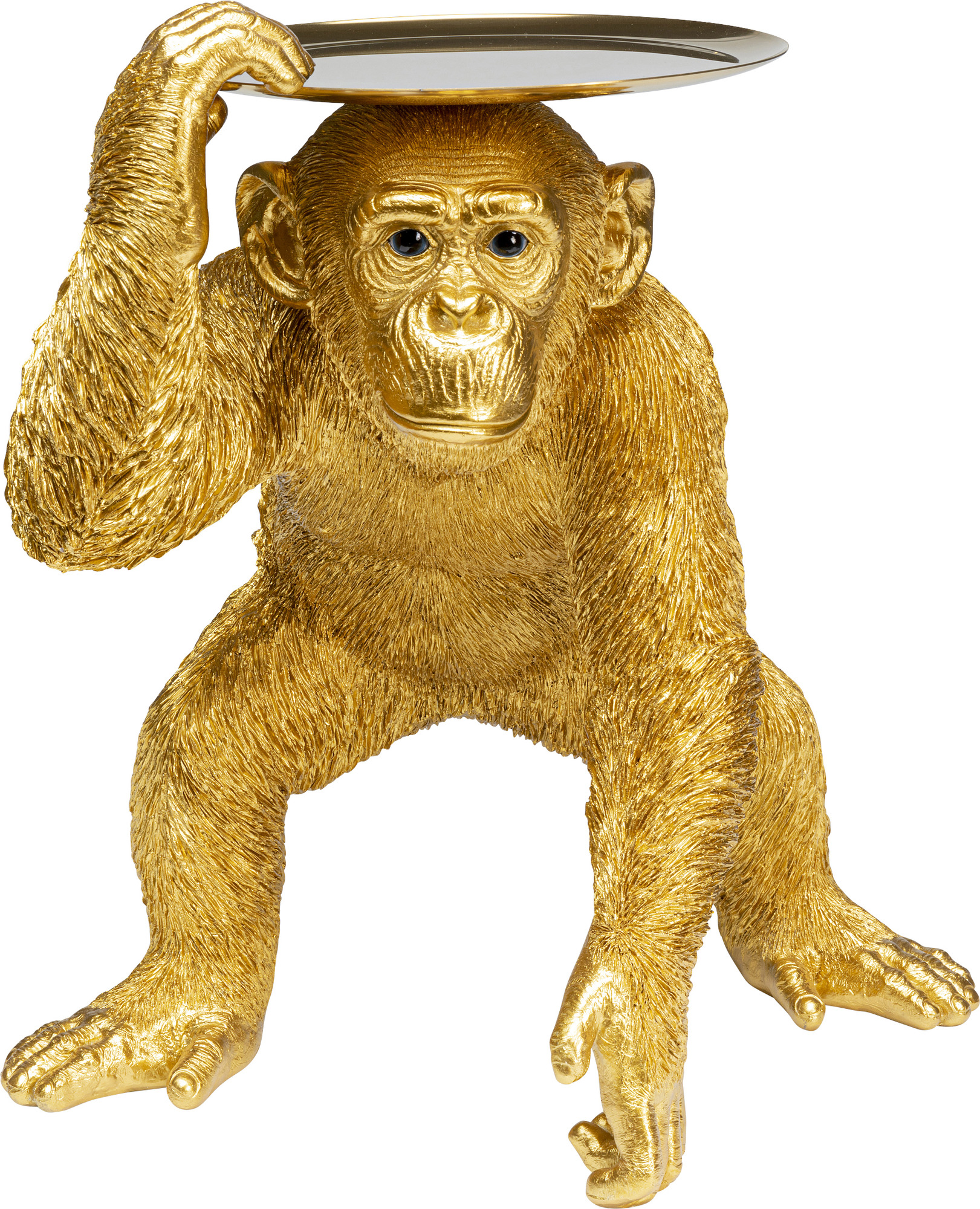 Deko Figur Butler Playing Chimp Gold 52cm