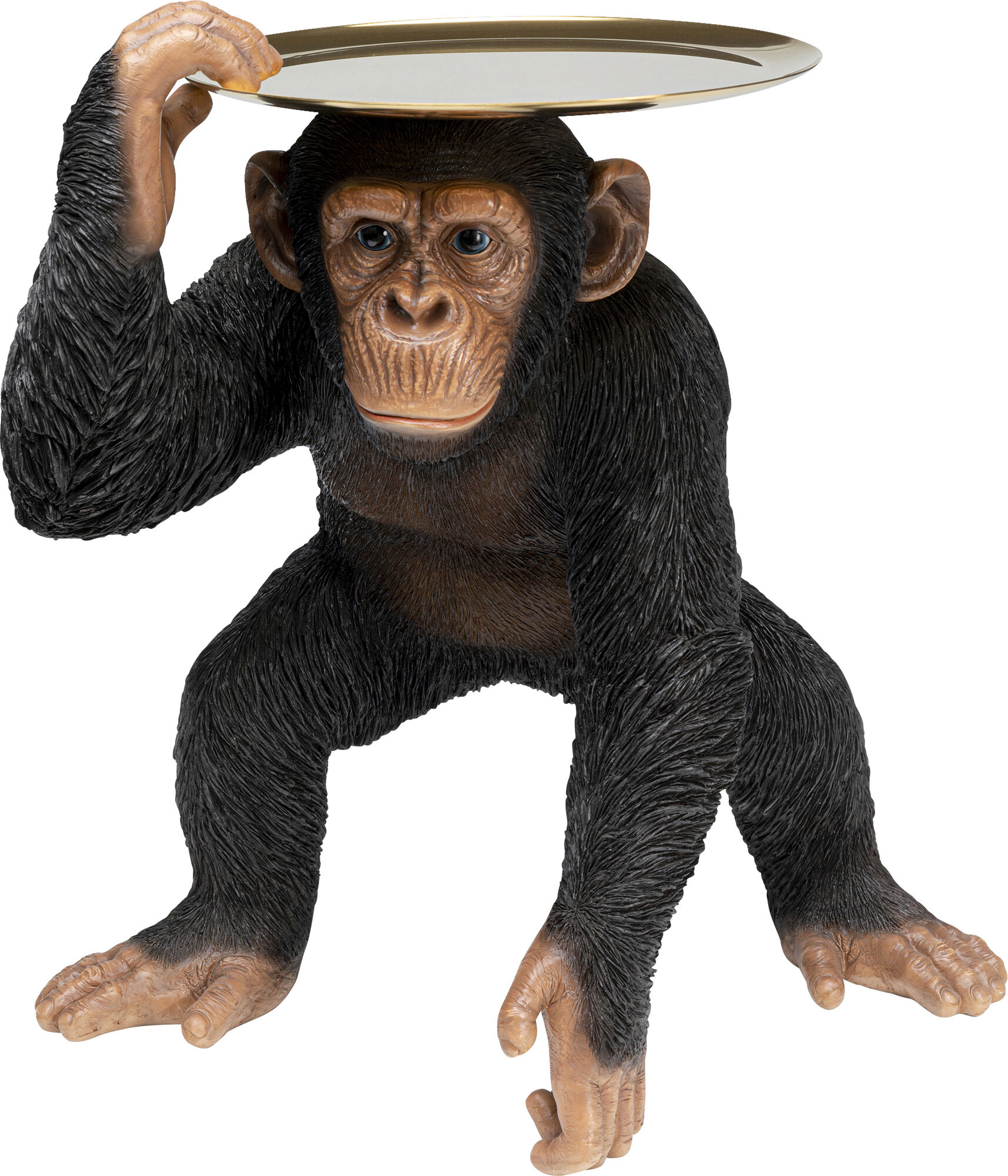 Deko Figur Butler Playing Chimp Schwarz 52cm - Einzelstück – Grafik-1.
