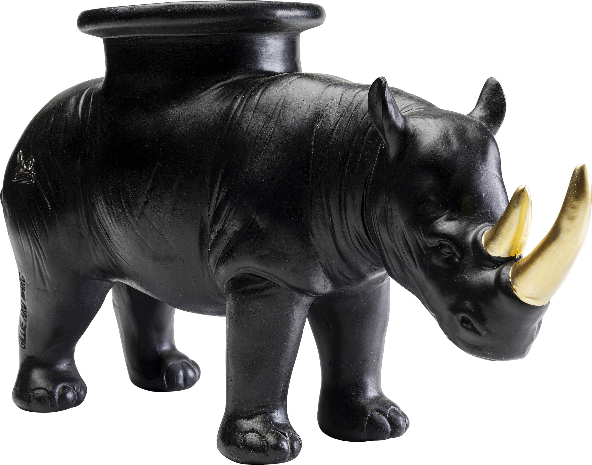 Deko Figur Rhino Schwarz 41cm – Grafik-1.