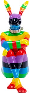 Deko Figur Sitting Rabbit Rainbow 80 – Grafik-1.